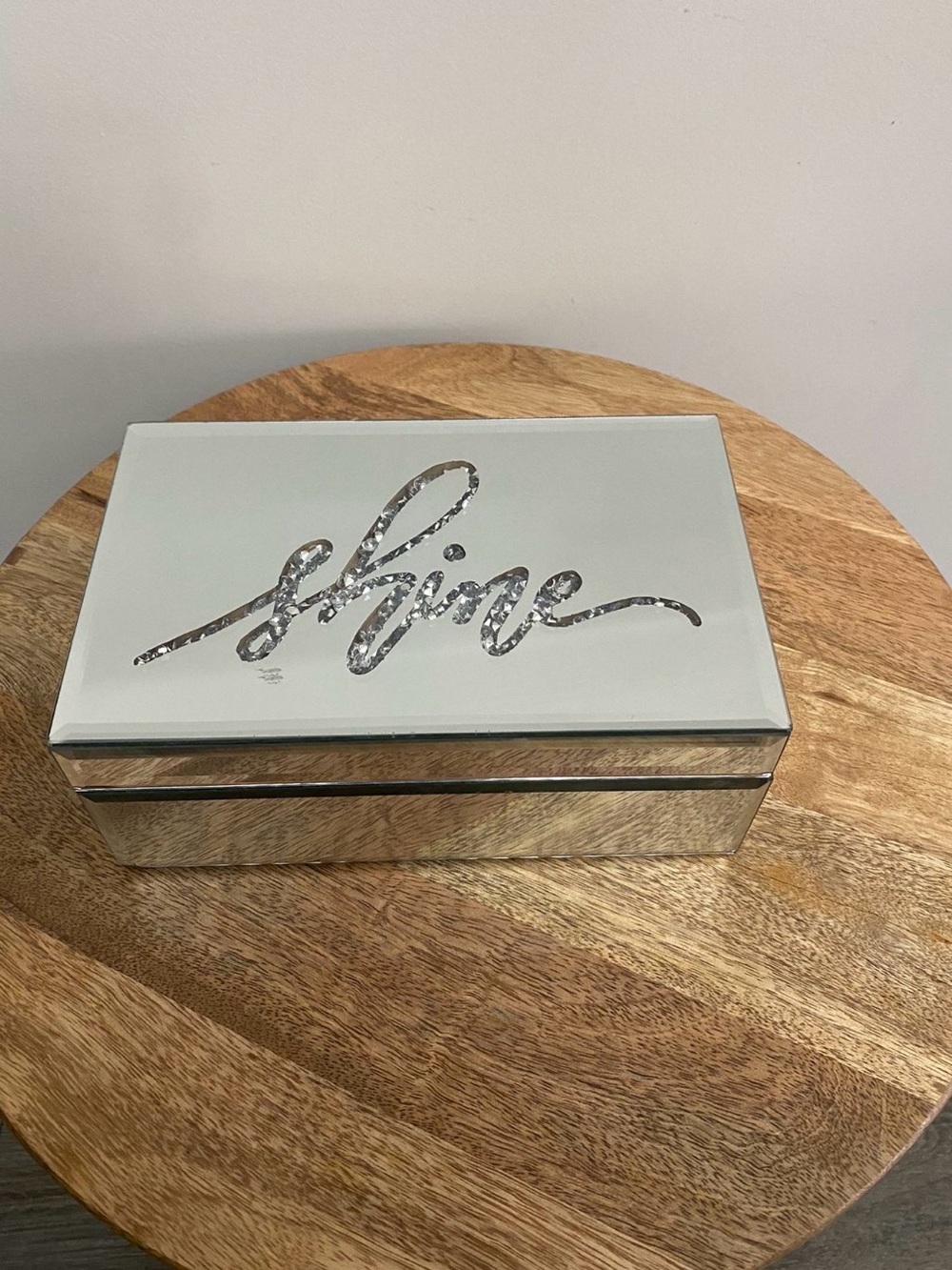 Mirrored 'Shine' Decorative Jewelry Box - Silver